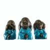 Conjunto 3 monjes Shaolin color turquesa - Pack 3
