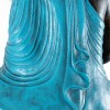Figura de buda con manto turquesa