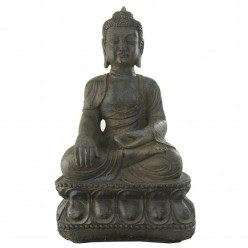 Figura de buda meditando acabado piedra