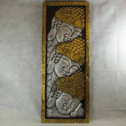 Cuadro de Buda tallado en madera