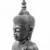 Buda thai con vestimenta color plata
