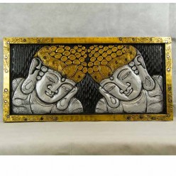 Cuadro de Buda tallado en madera